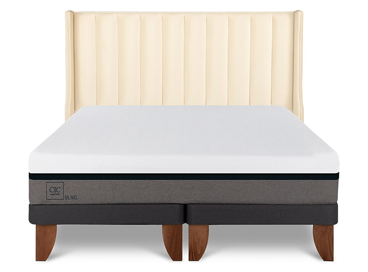 JUEGO DE DORMITORIO CIC CAMA EUROPEA BALANCE SÚPER KING + RESPALDO PANARO - 1