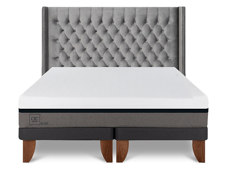 JUEGO DE DORMITORIO CIC CAMA EUROPEA BALANCE SÚPER KING + RESPALDO SESIA - 1