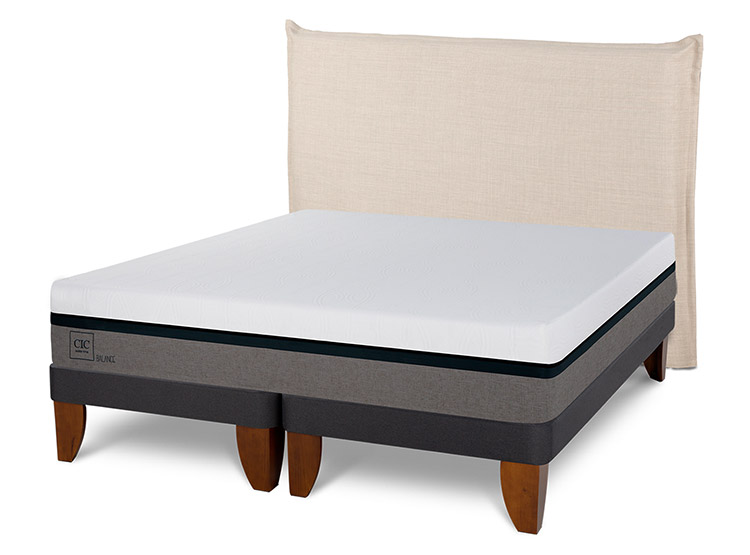 JUEGO DE DORMITORIO CIC CAMA EUROPEA BALANCE BD 2 PLAZAS + RESPALDO TIBER - 2