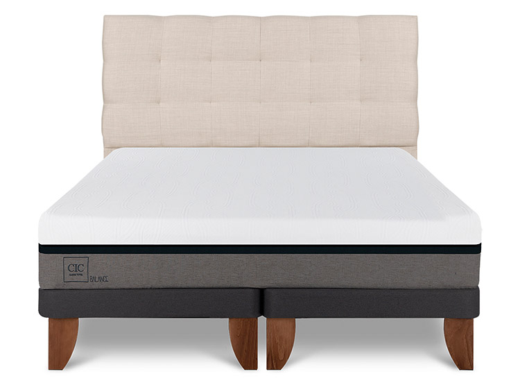JUEGO DE DORMITORIO CIC CAMA EUROPEA BALANCE BD 2 PLAZAS + RESPALDO EBRO - 1