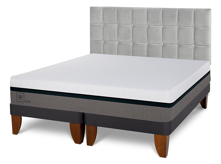 JUEGO DE DORMITORIO CIC CAMA EUROPEA BALANCE BD 2 PLAZAS + RESPALDO SILE - 2