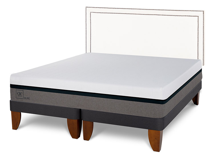 JUEGO DE DORMITORIO CIC CAMA EUROPEA BALANCE KING + RESPALDO DANUBIO - 1