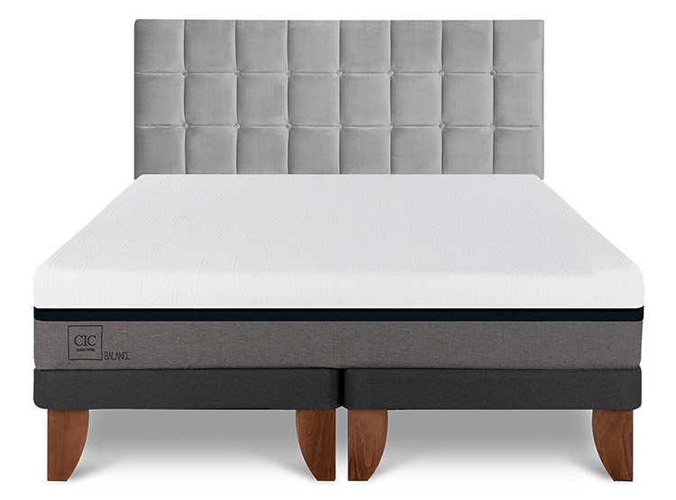 JUEGO DE DORMITORIO CIC CAMA EUROPEA BALANCE KING + RESPALDO SILE - 1