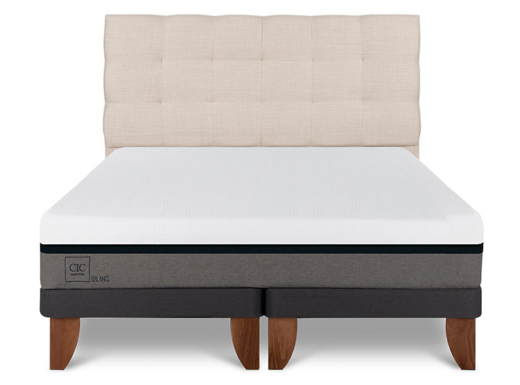 JUEGO DE DORMITORIO CIC CAMA EUROPEA BALANCE KING + RESPALDO EBRO - 1