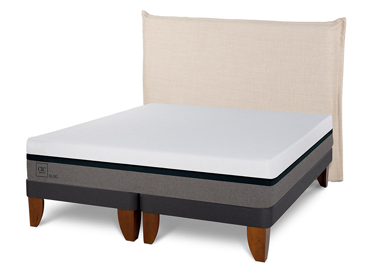 JUEGO DE DORMITORIO CIC CAMA EUROPEA BALANCE KING + RESPALDO TIBER - 2