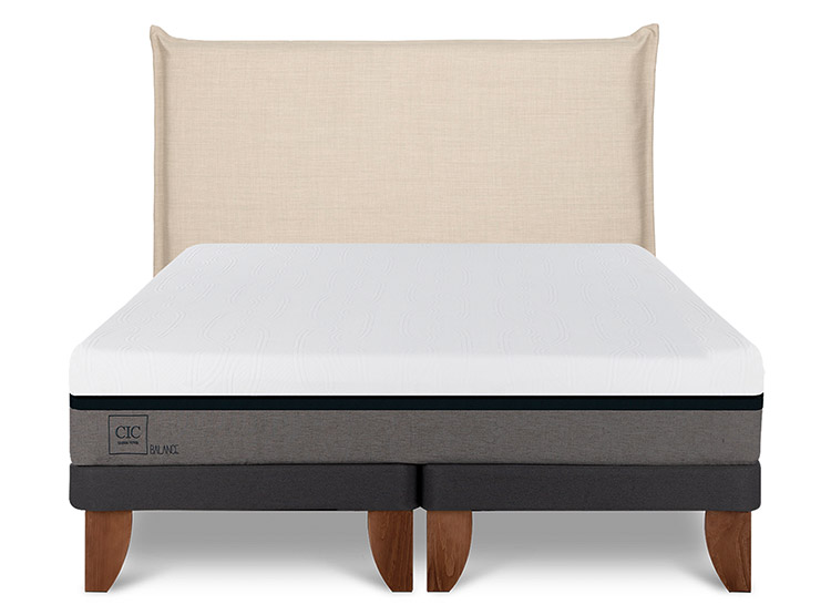JUEGO DE DORMITORIO CIC CAMA EUROPEA BALANCE KING + RESPALDO TIBER - 1