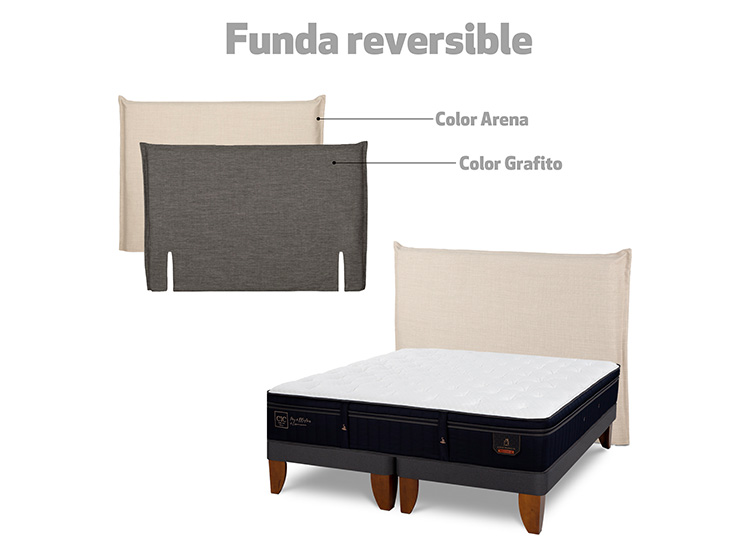 JUEGO DE DORMITORIO CIC CAMA EUROPEA BALANCE SÚPER KING + RESPALDO TIBER - 10