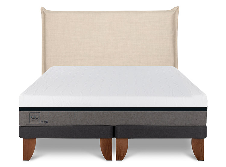 JUEGO DE DORMITORIO CIC CAMA EUROPEA BALANCE SÚPER KING + RESPALDO TIBER - 1