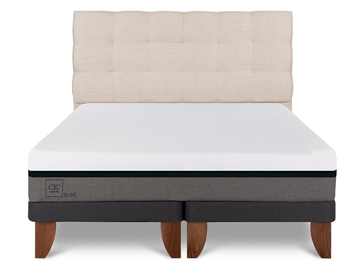 JUEGO DE DORMITORIO CIC CAMA EUROPEA BALANCE SÚPER KING + RESPALDO EBRO - 1