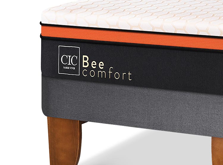 JUEGO DE DORMITORIO CIC CAMA EUROPEA BEE COMFORT BD 2 PLAZAS + RESPALDO SESIA - 6
