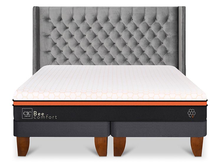 CAMA EUROPEA CIC BEE COMFORT KING + RESPALDO SESIA - 1