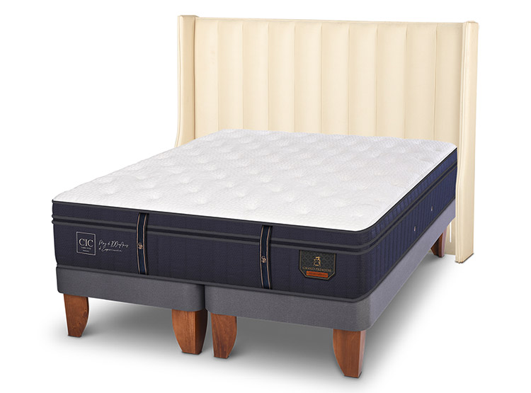 JUEGO DE DORMITORIO CIC CAMA EUROPEA GRAND PREMIUM SÚPER KING + RESPALDO PANARO - 2