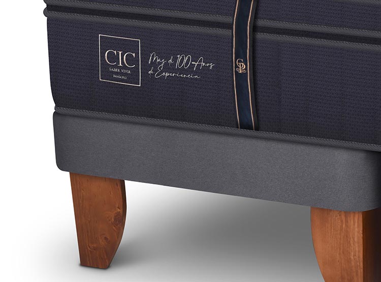 JUEGO DE DORMITORIO CIC CAMA EUROPEA GRAND PREMIUM SÚPER KING + RESPALDO PANARO - 7