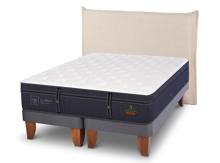 JUEGO DE DORMITORIO CIC CAMA EUROPEA GRAND PREMIUM KING + RESPALDO TIBER - 2