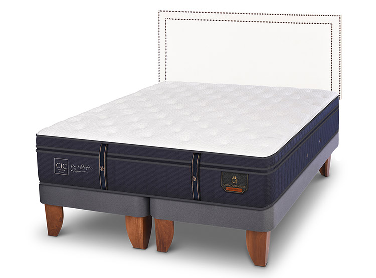 JUEGO DE DORMITORIO CIC CAMA EUROPEA GRAND PREMIUM KING + RESPALDO DANUBIO - 2