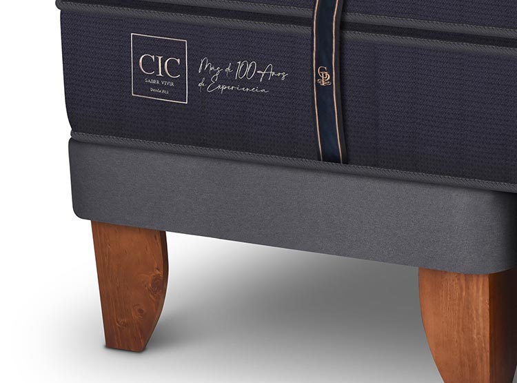 JUEGO DE DORMITORIO CIC CAMA EUROPEA GRAND PREMIUM KING + RESPALDO DANUBIO - 6