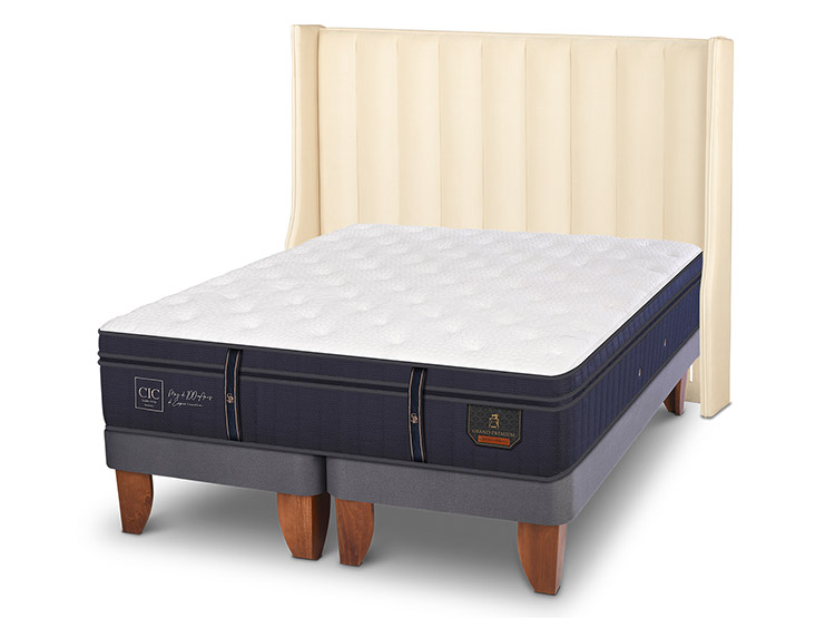 JUEGO DE DORMITORIO CIC CAMA EUROPEA GRAND PREMIUM KING + RESPALDO PANARO - 2