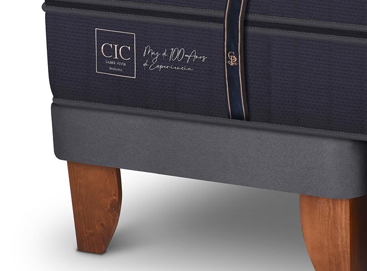 JUEGO DE DORMITORIO CIC CAMA EUROPEA GRAND PREMIUM BD 2 PLAZAS + RESPALDO EBRO - 7