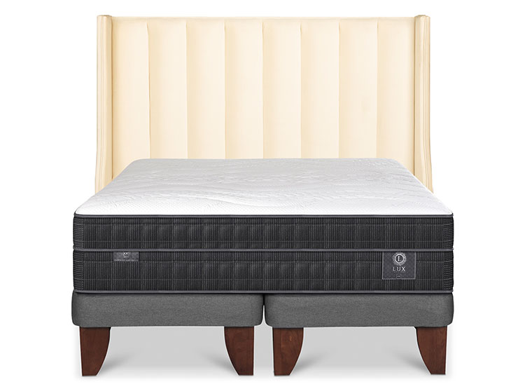 JUEGO DE DORMITORIO CIC CAMA EUROPEA LUX BD 2 PLAZAS + RESPALDO PANARO - 1