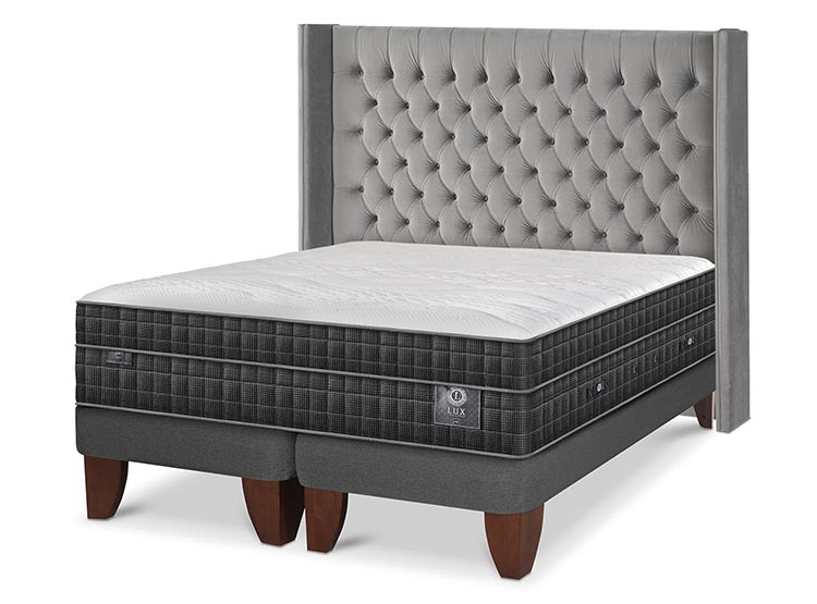 JUEGO DE DORMITORIO CIC CAMA EUROPEA LUX BD 2 PLAZAS + RESPALDO SESIA - 2