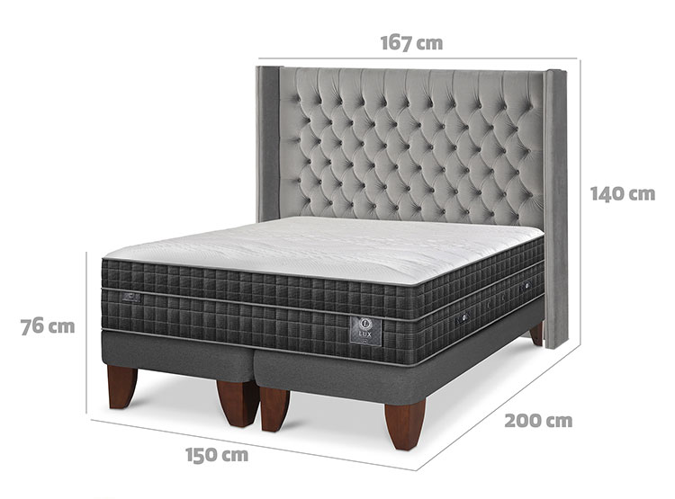 JUEGO DE DORMITORIO CIC CAMA EUROPEA LUX BD 2 PLAZAS + RESPALDO SESIA - 3