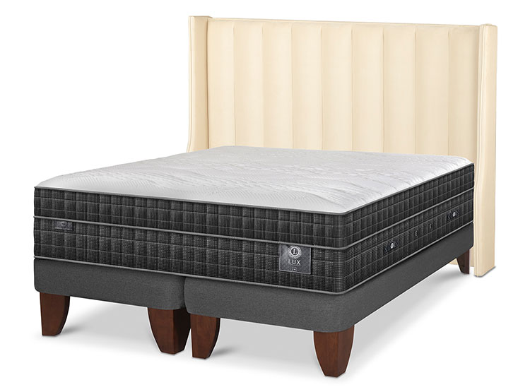 JUEGO DE DORMITORIO CIC CAMA EUROPEA LUX KING + RESPALDO PANARO - 2