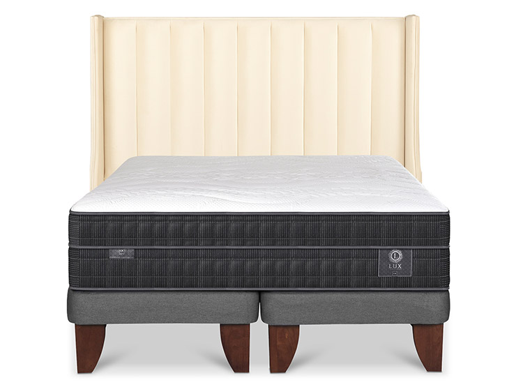 JUEGO DE DORMITORIO CIC CAMA EUROPEA LUX KING + RESPALDO PANARO - 1