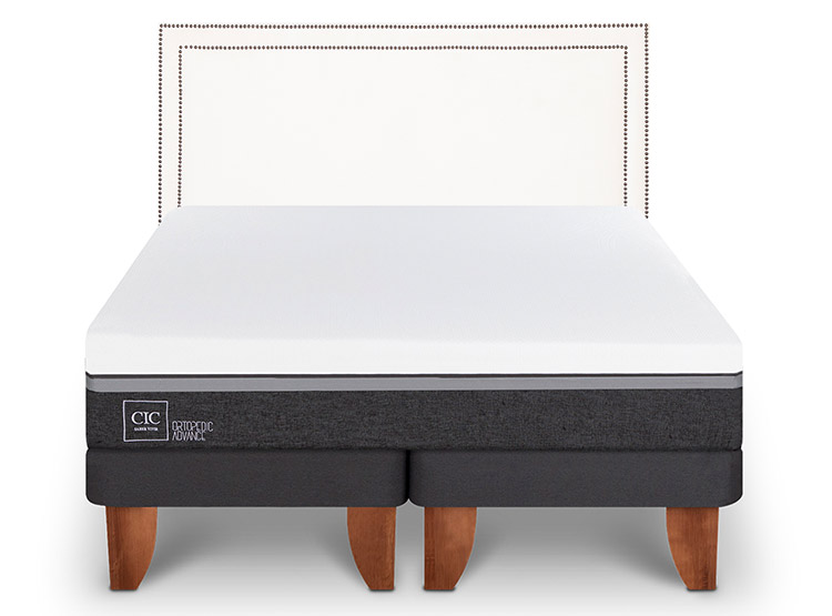 JUEGO DE DORMITORIO CIC CAMA EUROPEA ORTOPEDIC ADVANCE KING + RESPALDO DANUBIO - 1