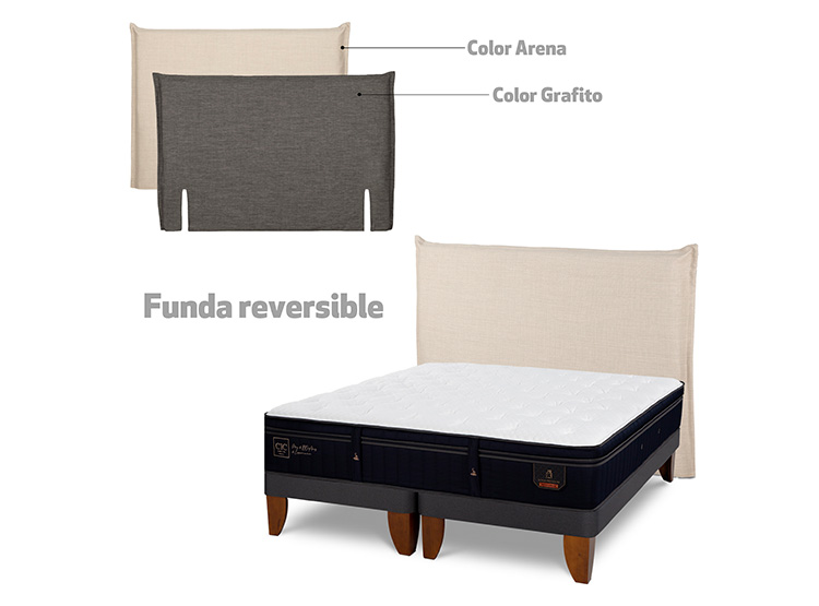 JUEGO DE DORMITORIO CIC CAMA EUROPEA ORTOPEDIC ADVANCE BD 2 PLAZAS + RESPALDO TIBER - 10