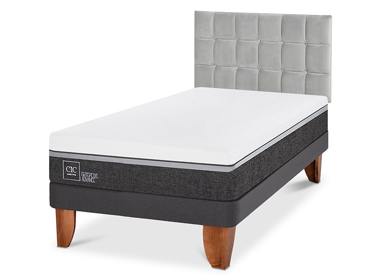 JUEGO DE DORMITORIO CIC CAMA EUROPEA ORTOPEDIC ADVANCE 1.5 PLAZAS + RESPALDO SILE - 2