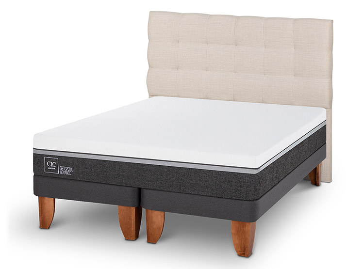 JUEGO DE DORMITORIO CIC CAMA EUROPEA ORTOPEDIC ADVANCE BD 2 PLAZAS + RESPALDO EBRO - 2