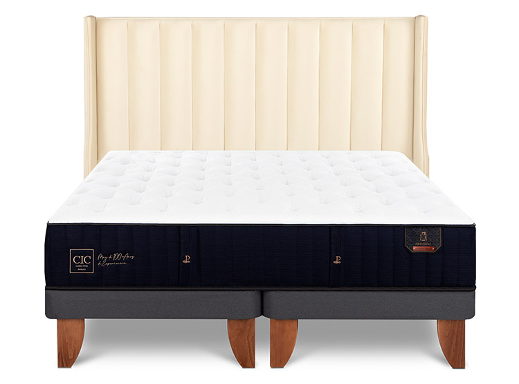 JUEGO DE DORMITORIO CIC CAMA EUROPEA PREMIUM SÚPER KING + RESPALDO PANARO - 1
