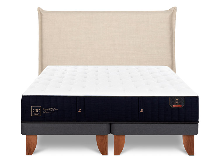 JUEGO DE DORMITORIO CIC CAMA EUROPEA PREMIUM BD 2 PLAZAS + RESPALDO TIBER - 1
