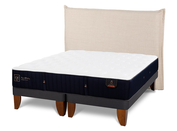 JUEGO DE DORMITORIO CIC CAMA EUROPEA PREMIUM KING + RESPALDO TIBER - 2