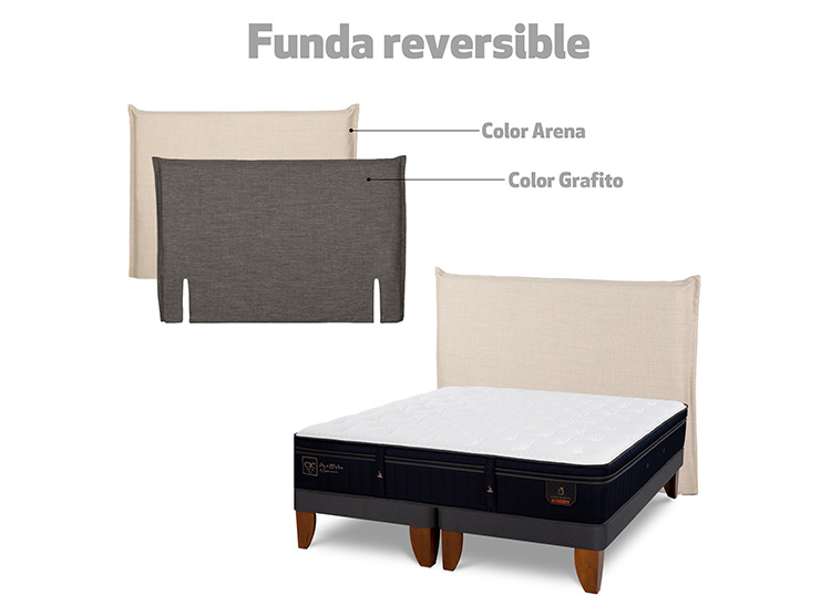 JUEGO DE DORMITORIO CIC CAMA EUROPEA PREMIUM KING + RESPALDO TIBER - 10