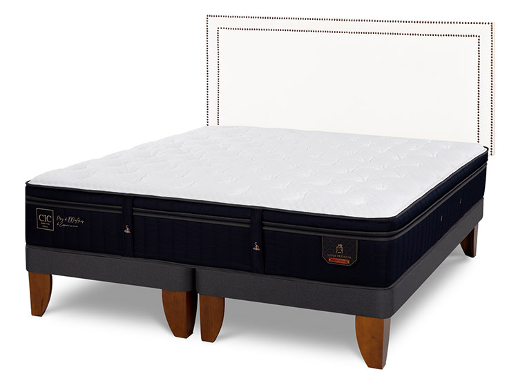 JUEGO DE DORMITORIO CIC CAMA EUROPEA SUPER PREMIUM KING + RESPALDO DANUBIO - 2
