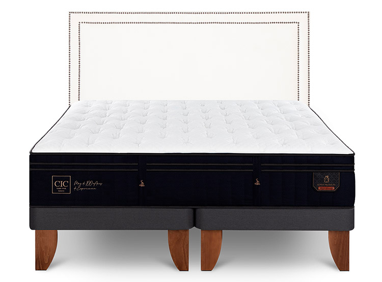 JUEGO DE DORMITORIO CIC CAMA EUROPEA SUPER PREMIUM KING + RESPALDO DANUBIO - 1