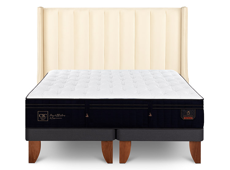 JUEGO DE DORMITORIO CIC CAMA EUROPEA SUPER PREMIUM KING + RESPALDO PANARO - 1