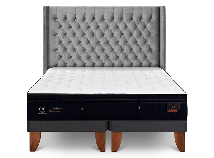 CAMA EUROPEA CIC SUPER PREMIUM KING + RESPALDO SESIA - 1