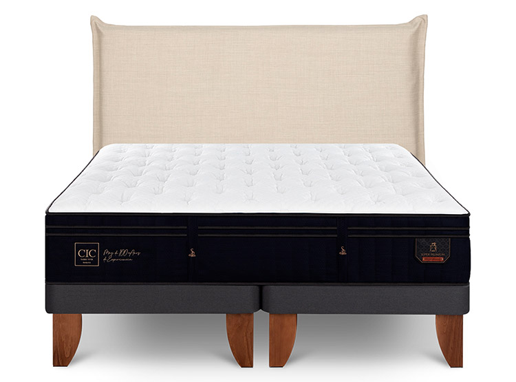 JUEGO DE DORMITORIO CIC CAMA EUROPEA SUPER PREMIUM KING + RESPALDO TIBER - 1