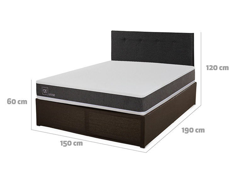 CAMA EUROPEA CIC IRON SMART ORTOPEDIC 2 PLAZAS + RESPALDO - 3