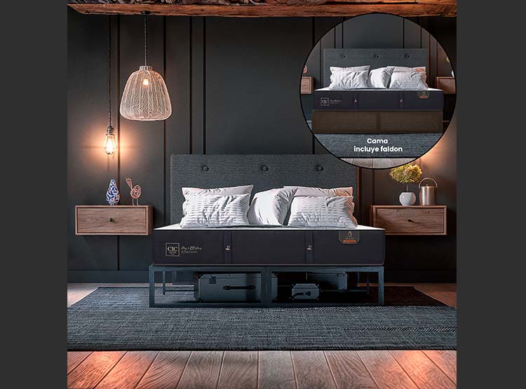 CAMA EUROPEA CIC IRON SMART PREMIUM 2 PLAZAS + RESPALDO - 10