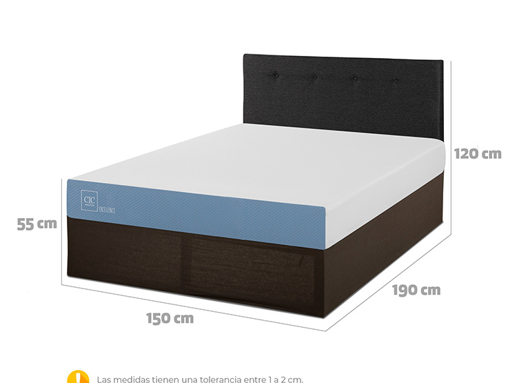 CAMA EUROPEA CIC IRON SMART EXCELLENCE 2 PLAZAS + RESPALDO - 3