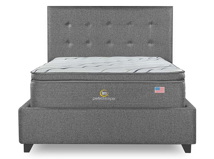 CAMA SERTA BGN PERFECT SLEEPER B/D 2 PL + RESPALDO TIGN GRIS - 1