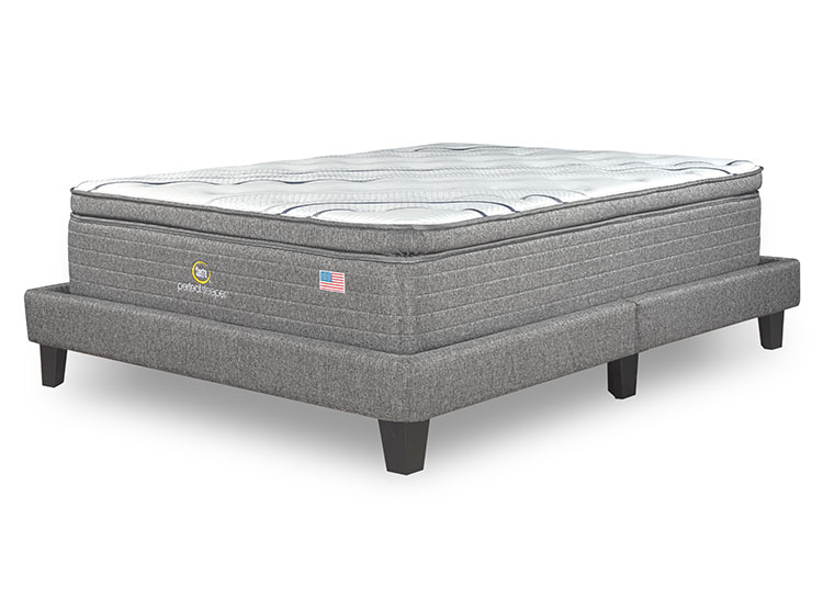 CAMA SERTA LNT PERFECT SLEEPER B/D 2 PL + RESPALDO TIBET GRIS - 2