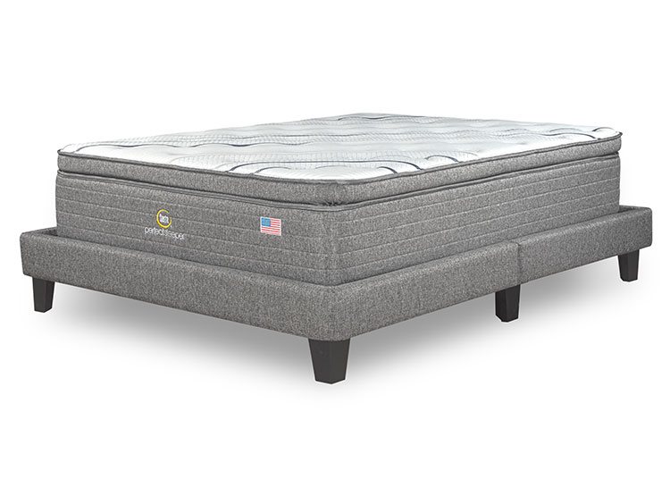 CAMA SERTA LOWNEST PERFECT SLEEPER B/D 2 PL GRIS - 2