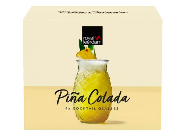 SET COPAS ROYAL LEERDMAN PIÑA COLADA X4