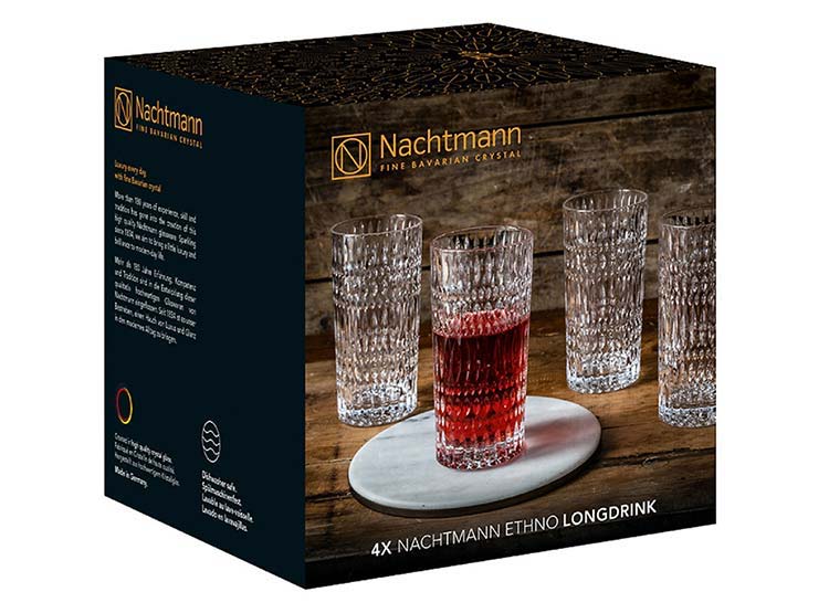 SET 4 VASOS NACHTMANN ETHNO LONGDRINK TRANSPARENTE - 9