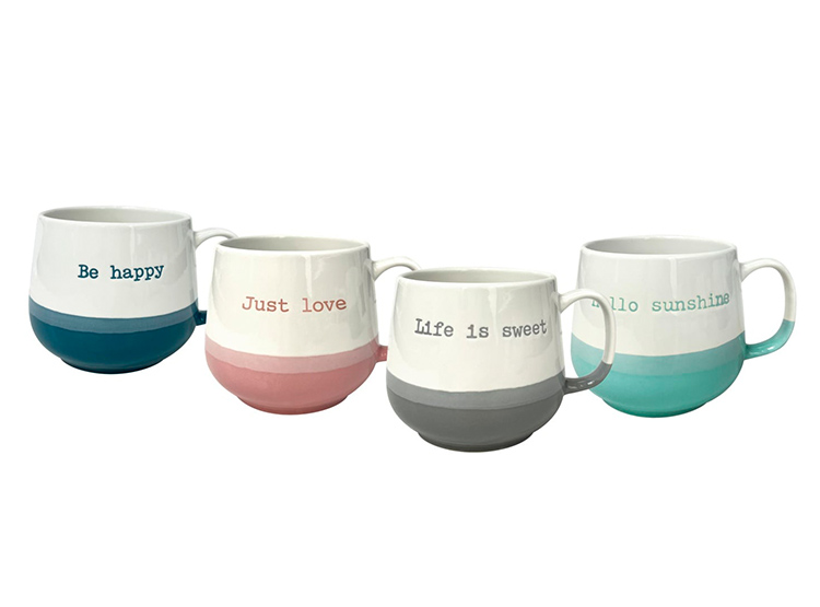 SET MUGS RIPLEY HOME BICOLOR PASTEL FRASE 4 PIEZAS - 1