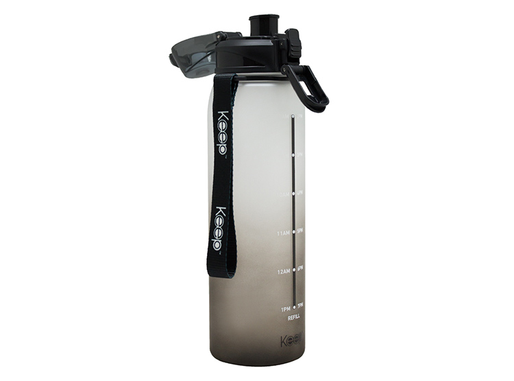 BOTELLA KEEP RUBBER MEDIDAS NEGRO 1LT